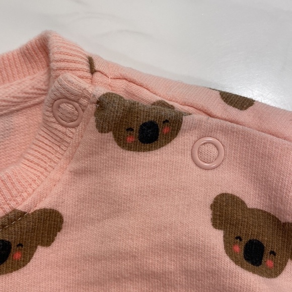 PRICE DROP!‼️Seed Heritage Pink Koala Print Infant Sweatshirt. Size 6-12 months - Picture 4 of 5